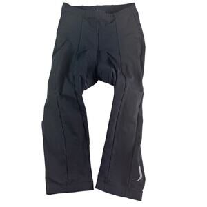Shebeest Cycling Tights Womens Small Black Padded Bike Pants Made USA Lycra